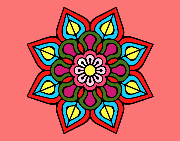 Mandala de flor sencilla