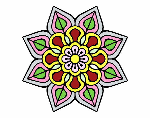 Mandala de flor sencilla