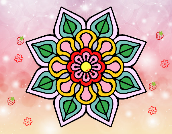 Mandala de flor sencilla