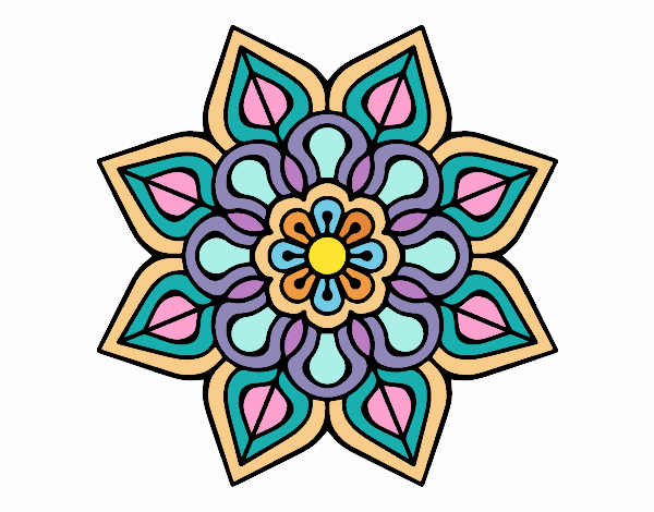 Mandala de flor sencilla