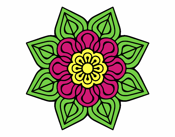 Mandala de flor sencilla