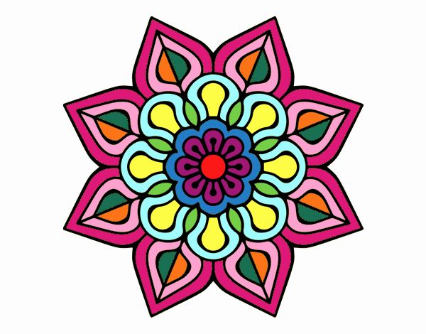 Mandala de flor sencilla