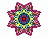 Mandala de flor sencilla