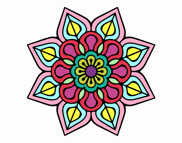 Mandala de flor sencilla