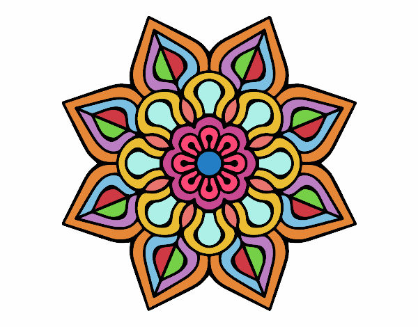 Mandala de flor sencilla