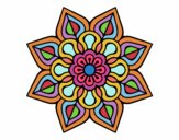 Mandala de flor sencilla