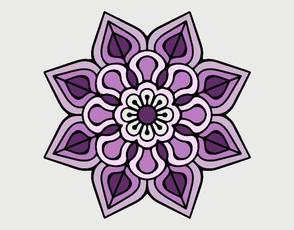 Mandala de flor sencilla