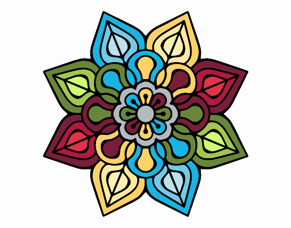 Mandala de flor sencilla