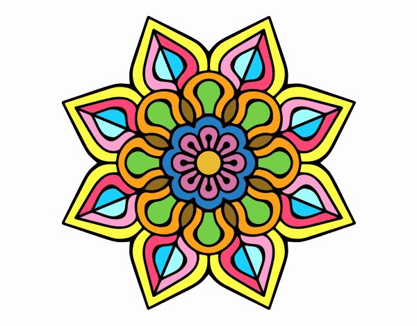 Mandala de flor sencilla