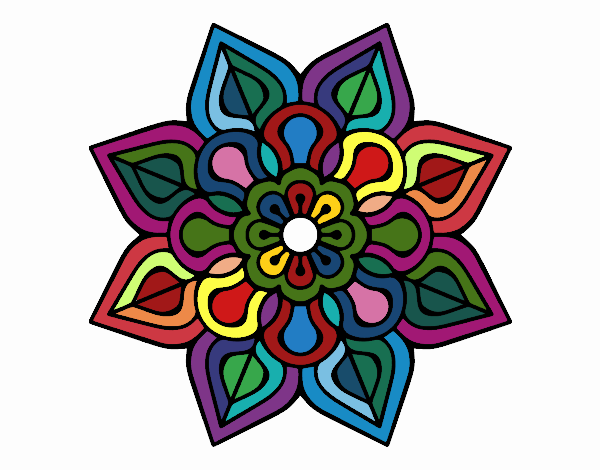 Mandala de flor sencilla