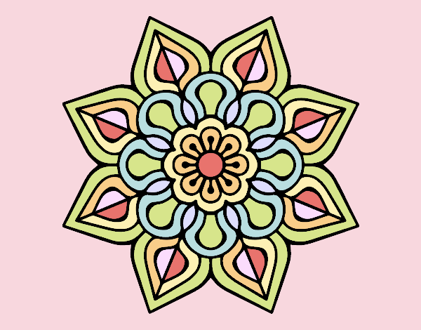 Mandala de flor sencilla