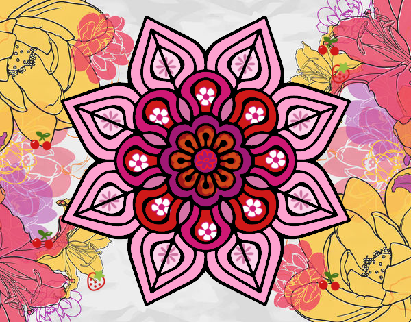 Mandala de flor sencilla