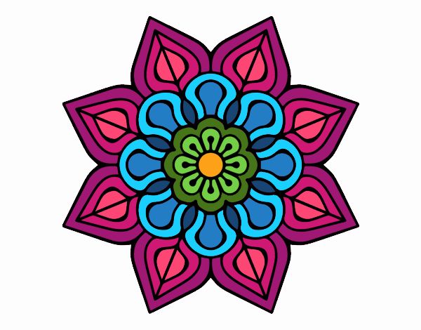 Mandala de flor sencilla