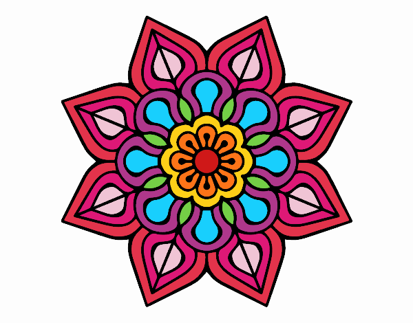 Mandala de flor sencilla