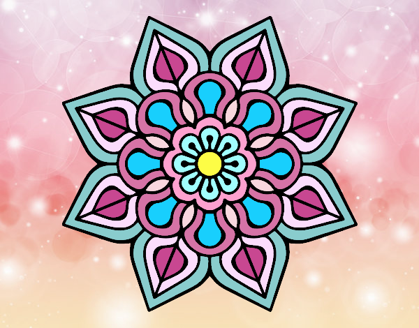 Mandala de flor sencilla