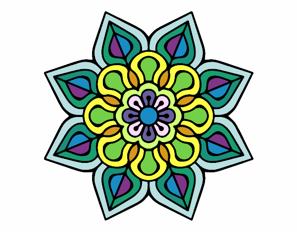 Mandala de flor sencilla