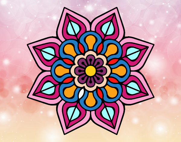 Mandala de flor sencilla