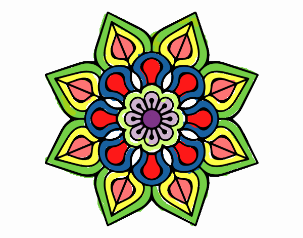 Mandala de flor sencilla