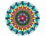 Mandala flor con círculos