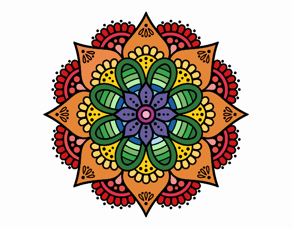 Mandala flor de primavera