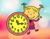 Niña con reloj