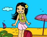 Niña en la playa