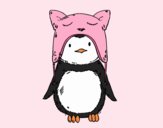 Pingüino con gorrito divertido