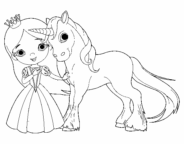 Princesa y unicornio