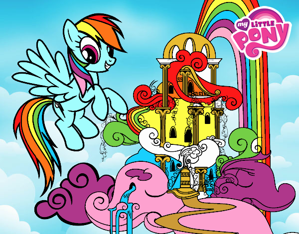 Rainbow Dash en su palacio