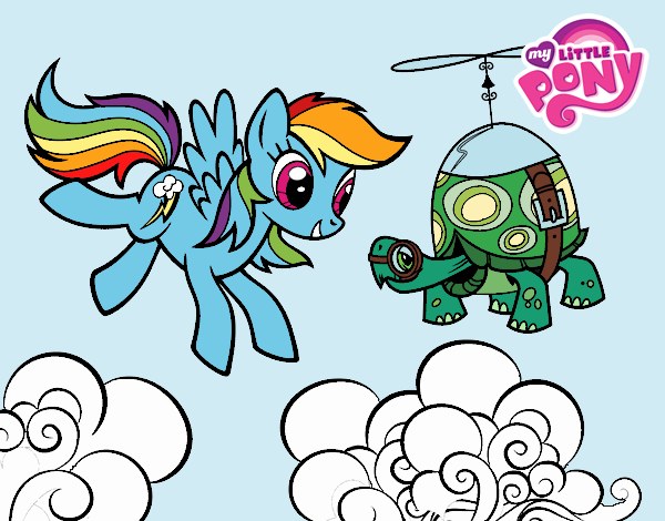 Rainbow Dash y la tortuga tanque