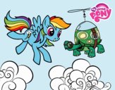 Rainbow Dash y la tortuga tanque