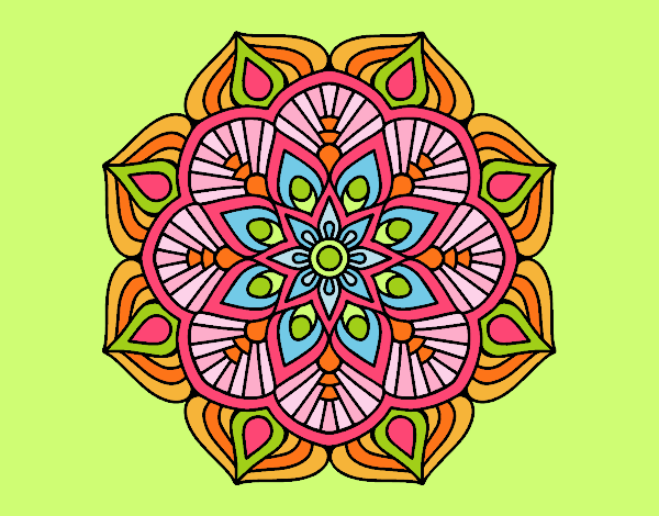 Un mandala de flor oriental