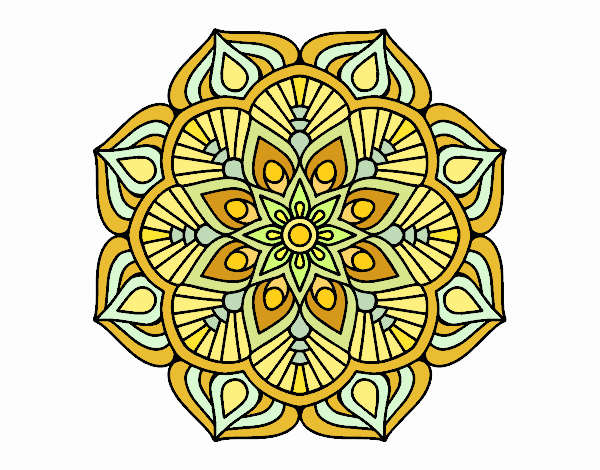 Un mandala de flor oriental