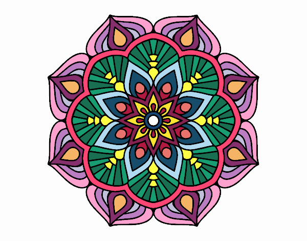 Un mandala de flor oriental