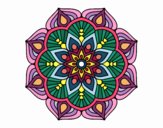 Un mandala de flor oriental