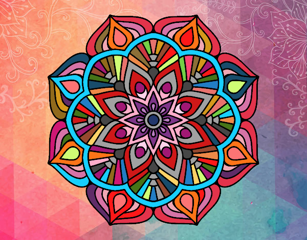 Un mandala de flor oriental