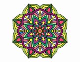 Un mandala de flor oriental