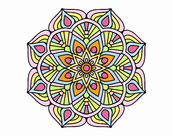 Un mandala de flor oriental