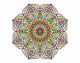 Un mandala de flor oriental