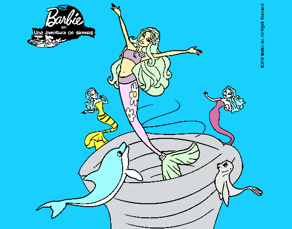 Barbie sirena contenta