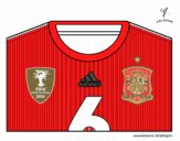 Camiseta del mundial de fútbol 2014 de España