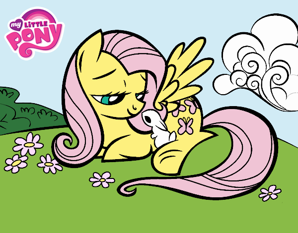 Fluttershy con angel