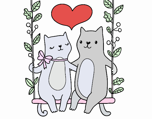 Gatitos enamorados