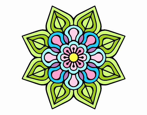 Mandala de flor sencilla