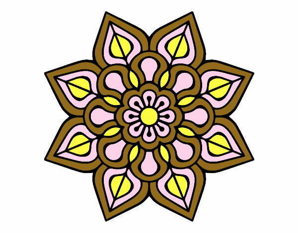 Mandala de flor sencilla