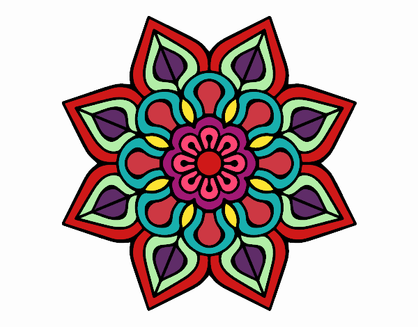 Mandala de flor sencilla