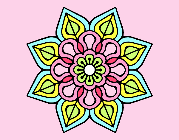 Mandala de flor sencilla