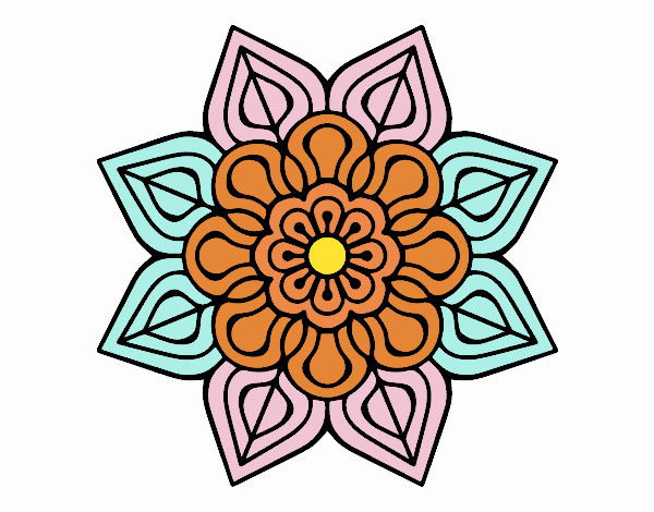 Mandala de flor sencilla