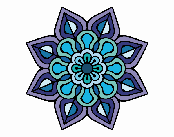 Mandala de flor sencilla