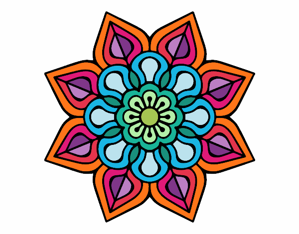 Mandala de flor sencilla